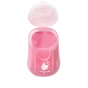 Hojas de jabón de papel solubles en agua biodegradables perfumadas a rosa rosa - portátiles y excelentes para viajar y acampar (50 cuentas)