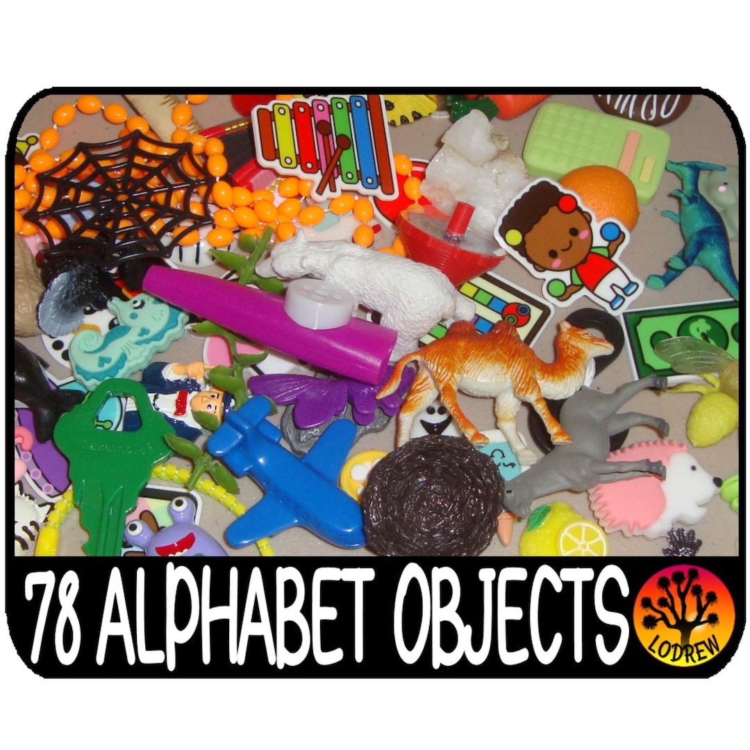 78 Alphabet Objects, Literacy Center, Phonics, Reading, Alphabet ...