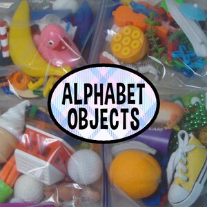 52 Alphabet Objects 52 Letters Literacy Center Phonics Reading ABC Trinkets Alphabet Miniatures Montessori Beginning Sounds Learning Letters