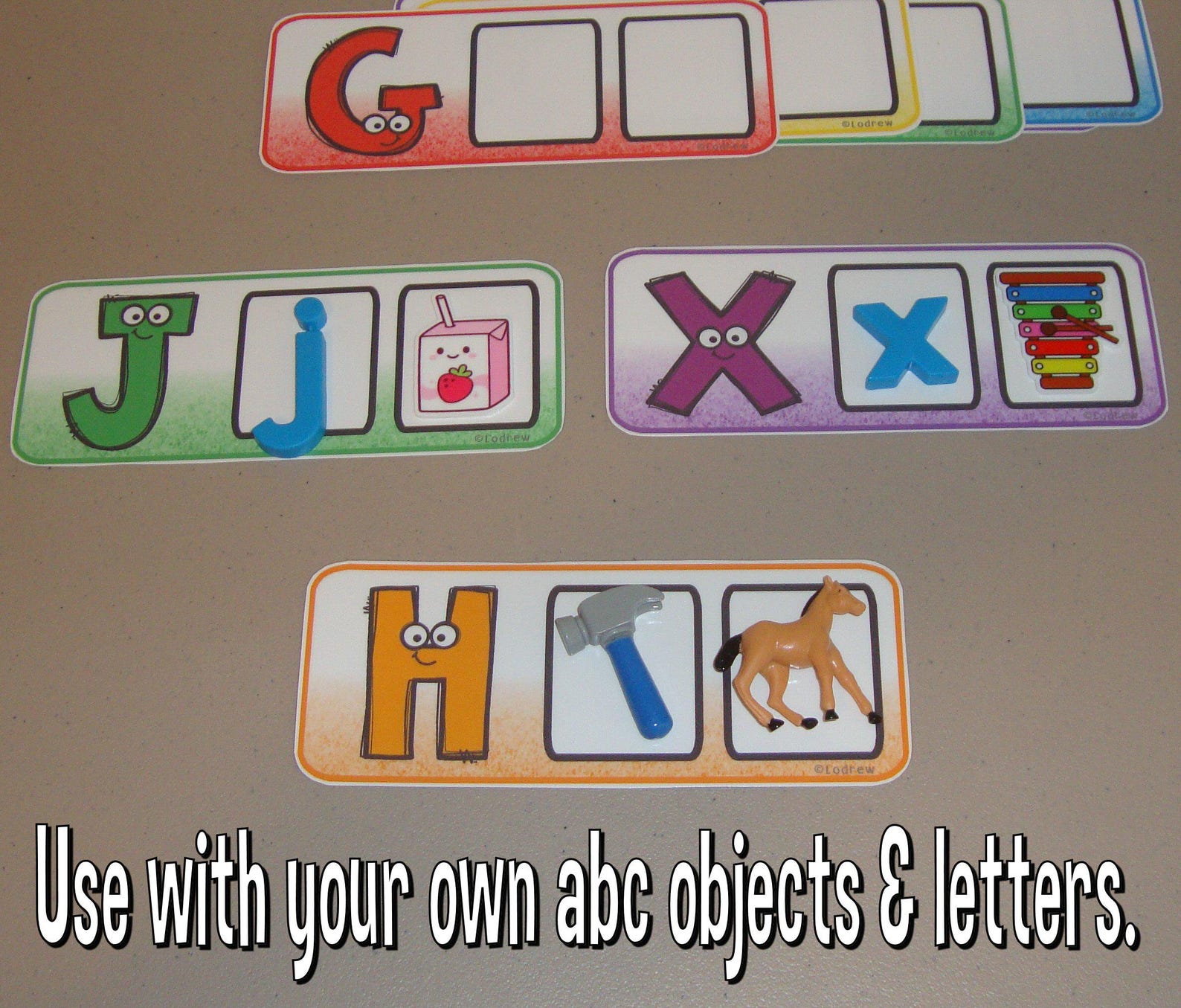 Alphabet Objects Silly Sorting Mats Printable Game Literacy Center ...