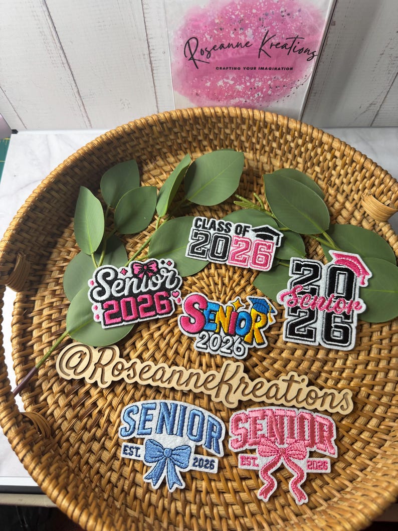 Ase Gradution Patch Senior 2026 Graduation Patch, Class of 2026 Applique, Pink Embroidered ...