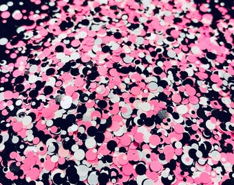 Pink Confetti Glitter Mix: Chunky Holographic Sequins, Crafting, Resin Art