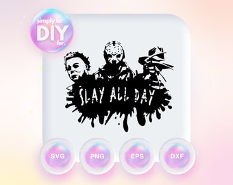 Funny Halloween - Michael Myers - Jason Voorhees - Krueger - SVG DXF eps png cut files - Cricut - Vinyl Cutting - Print File - Download