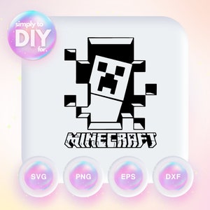 Minecraft Creeper - Videojuego - Minecraft SVG - Jugador - Archivos de corte SVG DXF eps png - Cricut - Corte de vinilo - Archivo de impresión - Descargar