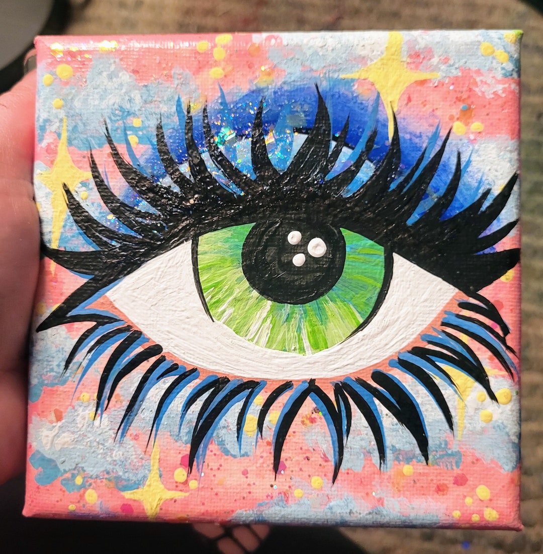 Glitter Eyeball Painting Etsy
