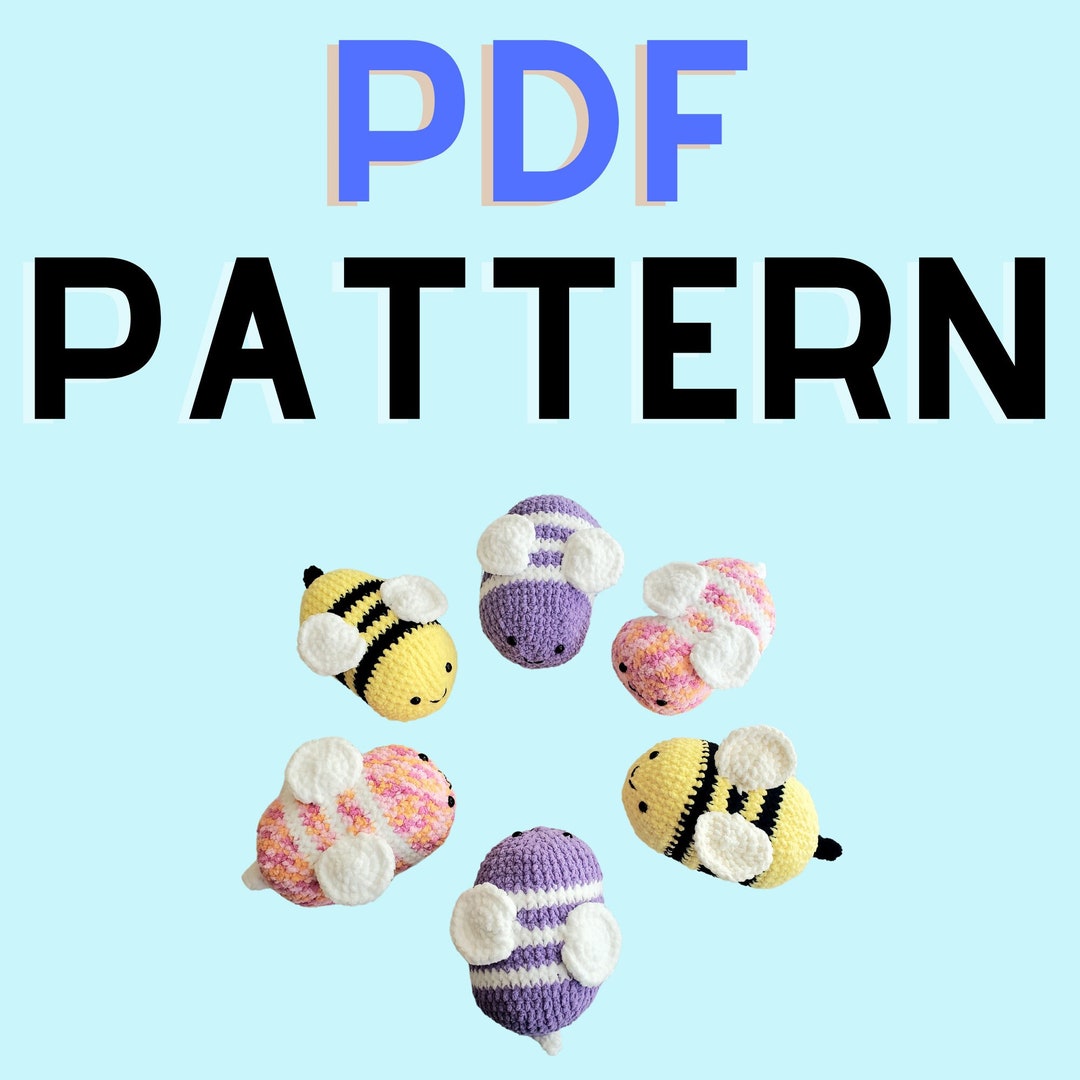 Jumbo Bee Pattern Amigurumi Crochet Etsy