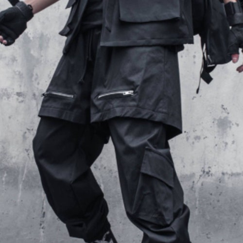 Couples Techwear Pants Gothic Darkwear Cargo Pants Cyberpunk - Etsy