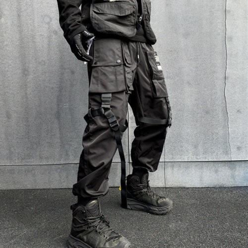 Samurai Techwear Pants Cyberpunk Straps Cargo Pants Gothic - Etsy UK