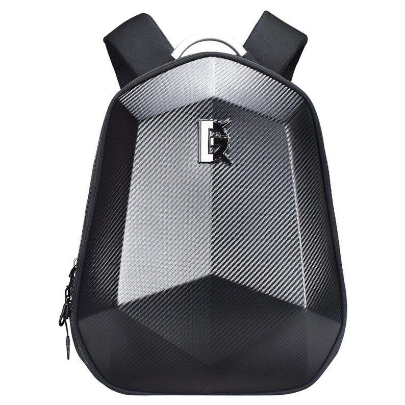 Black Techwear Bag Carbon Fiber Motorcycle Backpack Japan Etsy