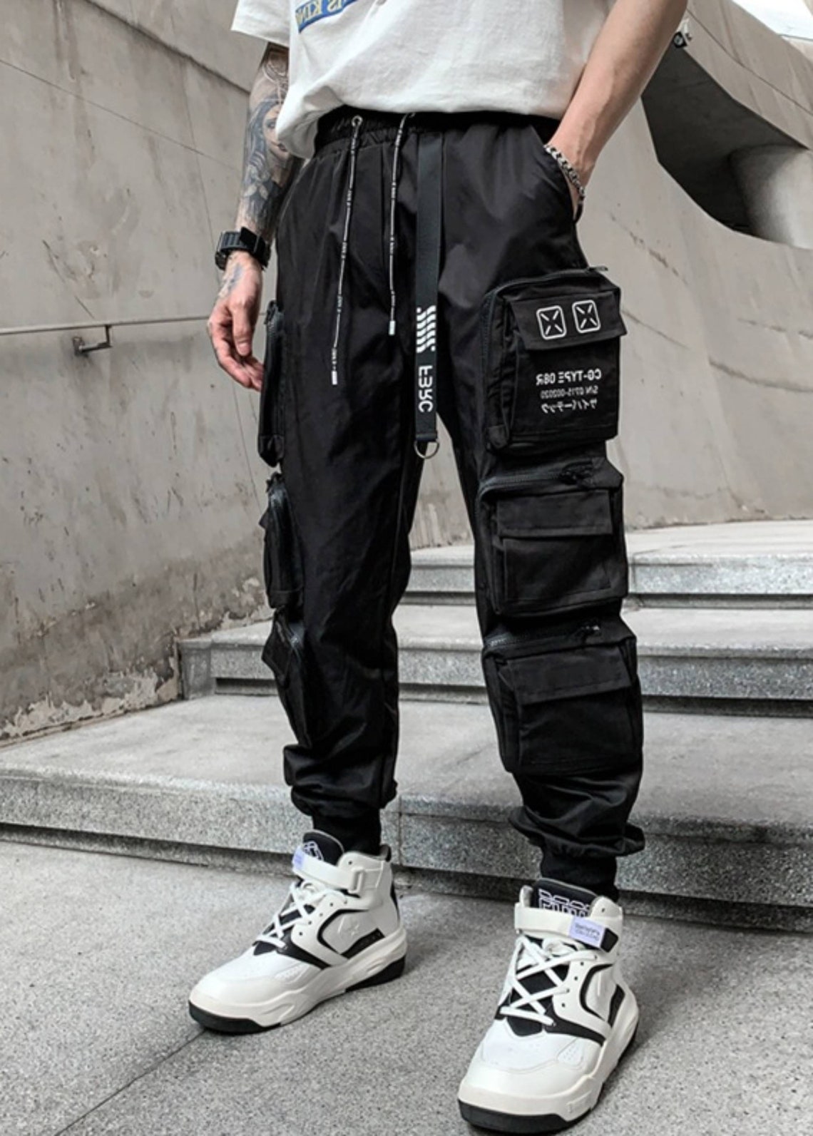 Cyberpunk Men's Techwear Pants Japanese Joggers Cargo - Etsy