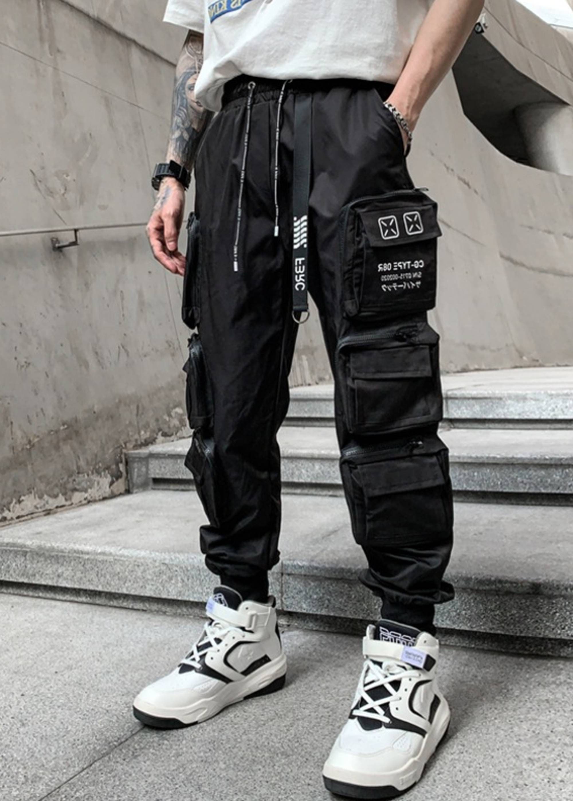 Cyberpunk Men's Techwear Pants Japanese Joggers Cargo - Etsy Canada