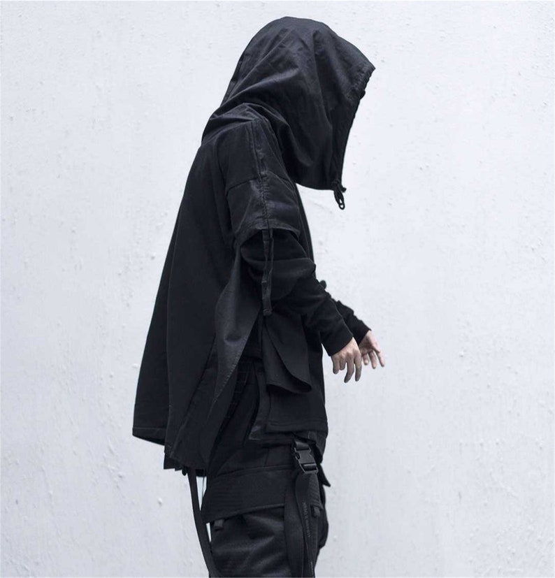 Black Techwear Jacket Unisex Cyberpunk Jacket Gothic - Etsy