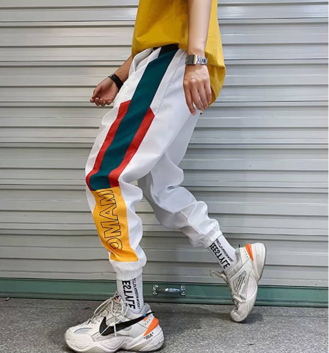 Color Blocking Cyberpunk Men's Techwear Pants Japanese - Etsy