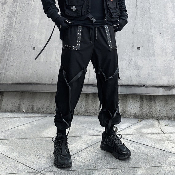 Rivet Techwear Pants Goth Darkwear 