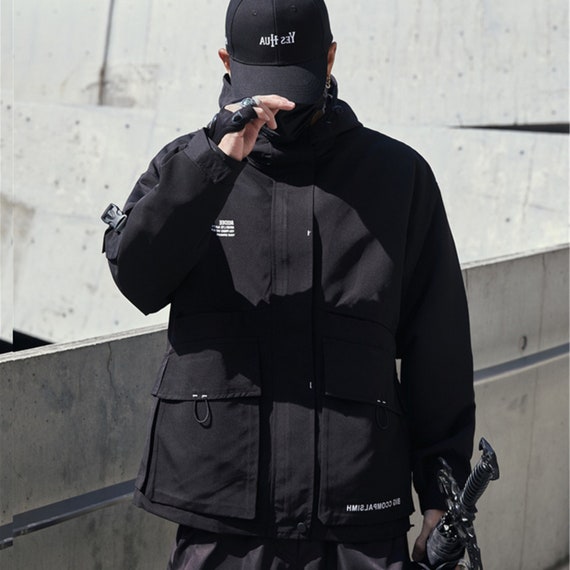 Tactical Techwear Hoodie Goth Pockets Jacket Darkwear - Etsy