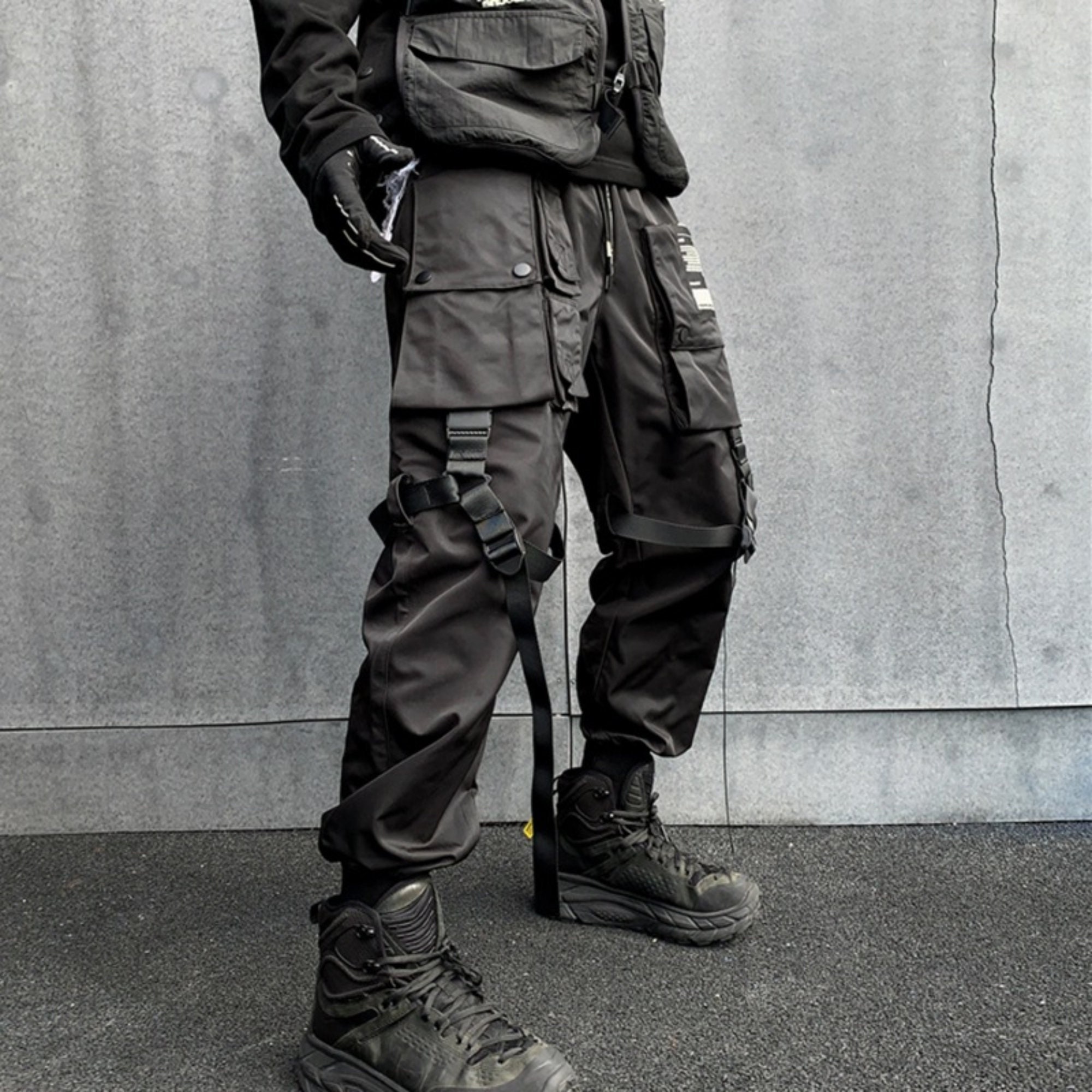 Samurai Techwear Pants Cyberpunk Straps 