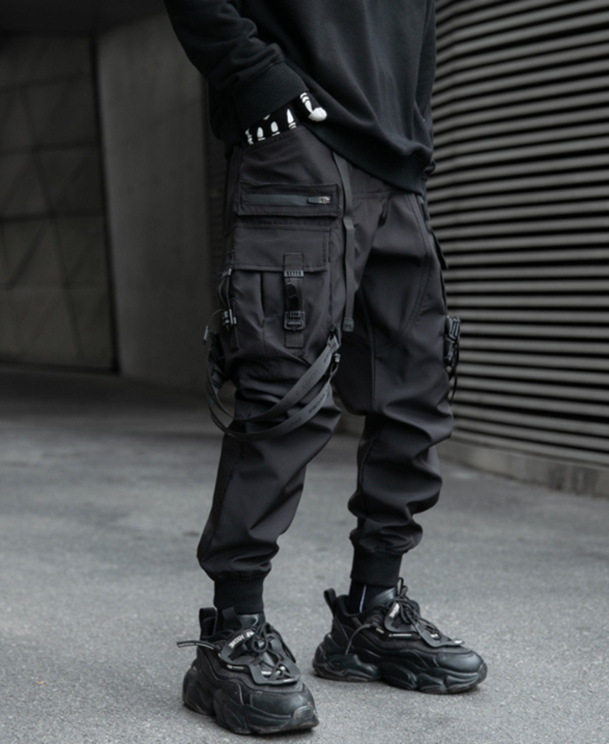 Herren Techwear Hose Cyberpunk Cargo Streetwear Hose Matte Etsy.de