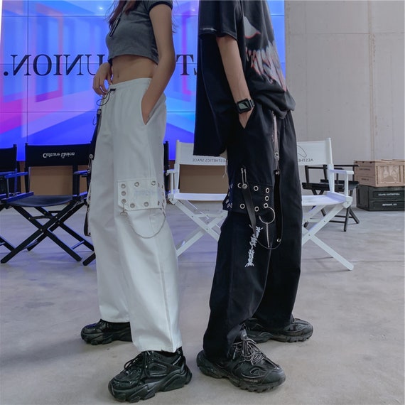 Couples Chain Techwear Pants Cyberpunk Samurai Cargo Pants | Etsy