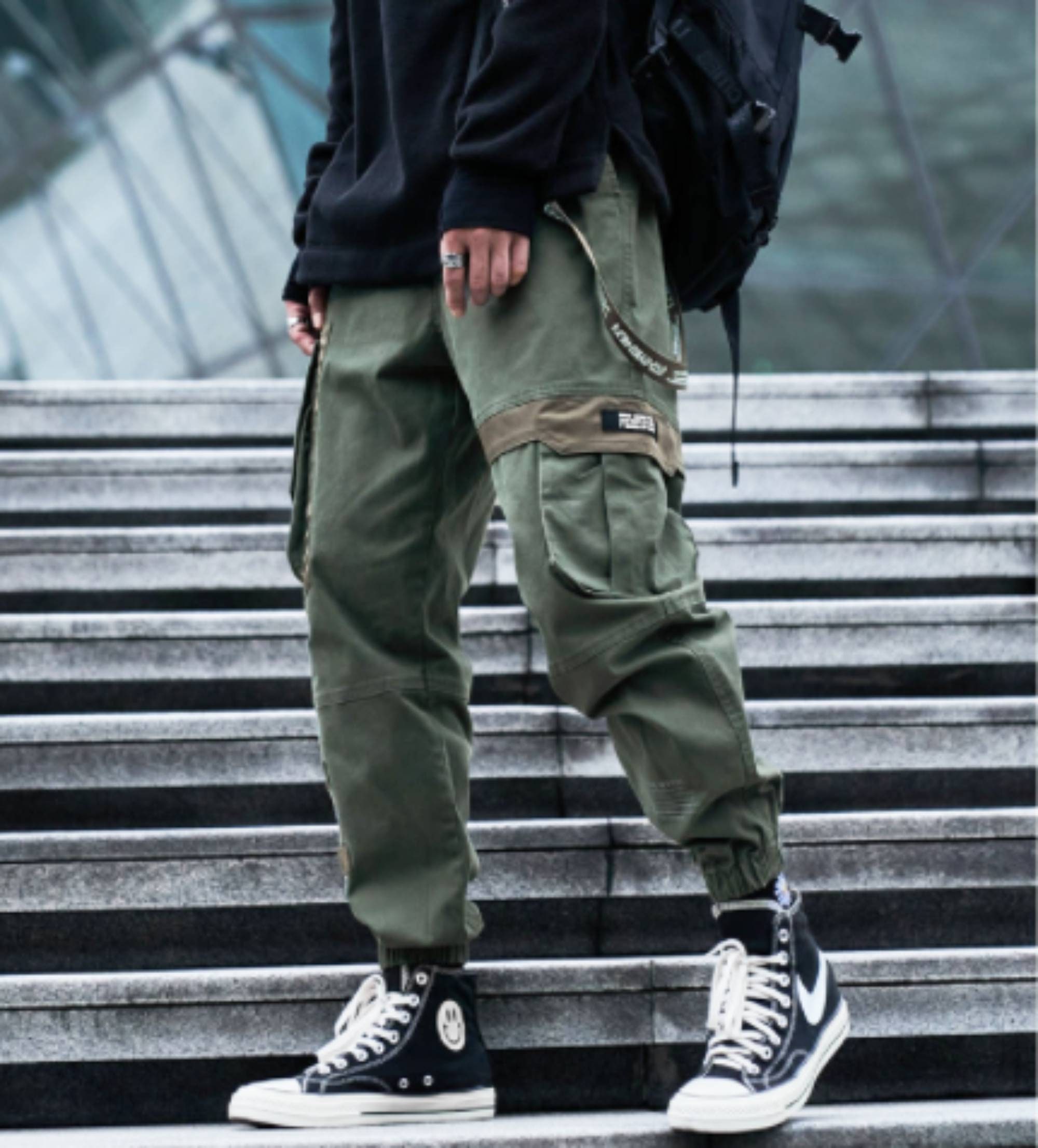Army Green Techwear Pants Men Multi Pockets Cargo Pants - Etsy