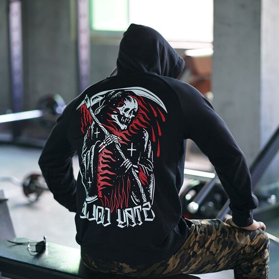 Goth Skull Techwear Hoodie Cyberpunk Warcore Clothing Punk | Etsy