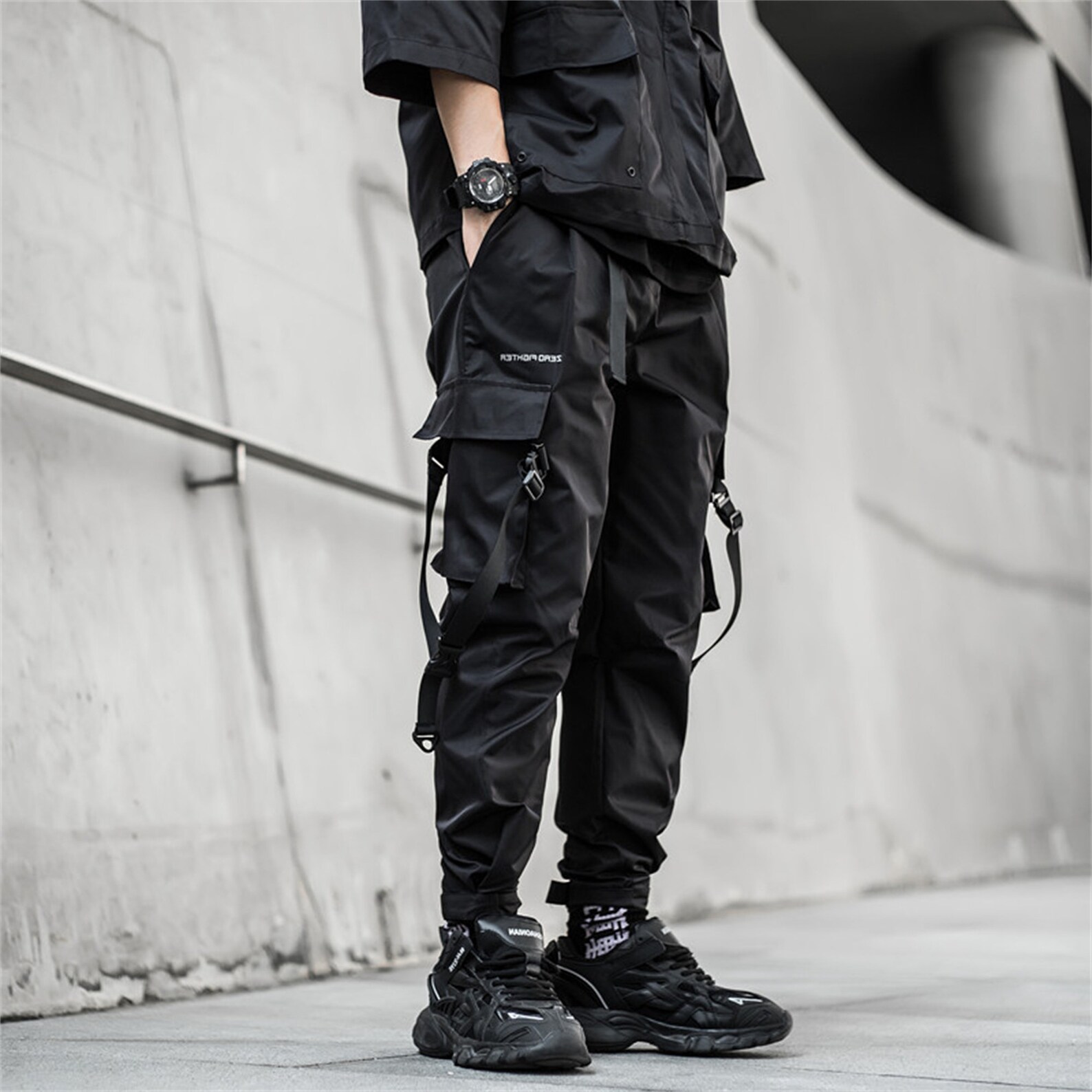 Japanese Techwear Pants Cyberpunk Straps Streetwear Clothing Etsy