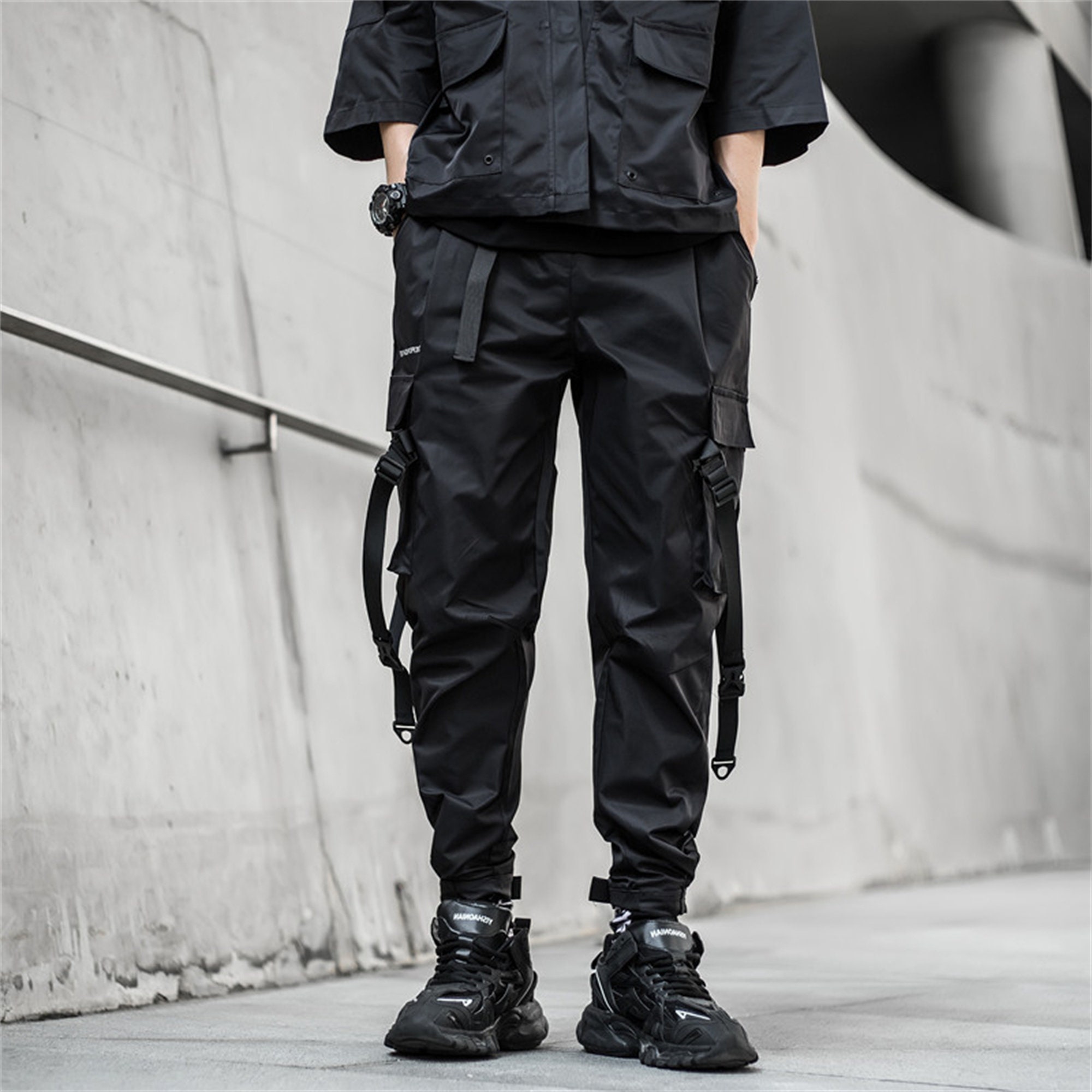 Japanese Techwear Pants Cyberpunk Straps Streetwear Clothing | Etsy