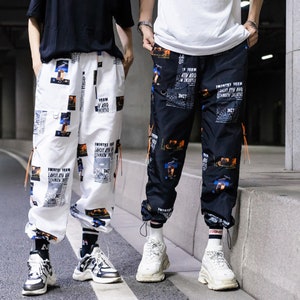 Couples Techwear Pants Gothic Darkwear Cargo Pants Cyberpunk - Etsy