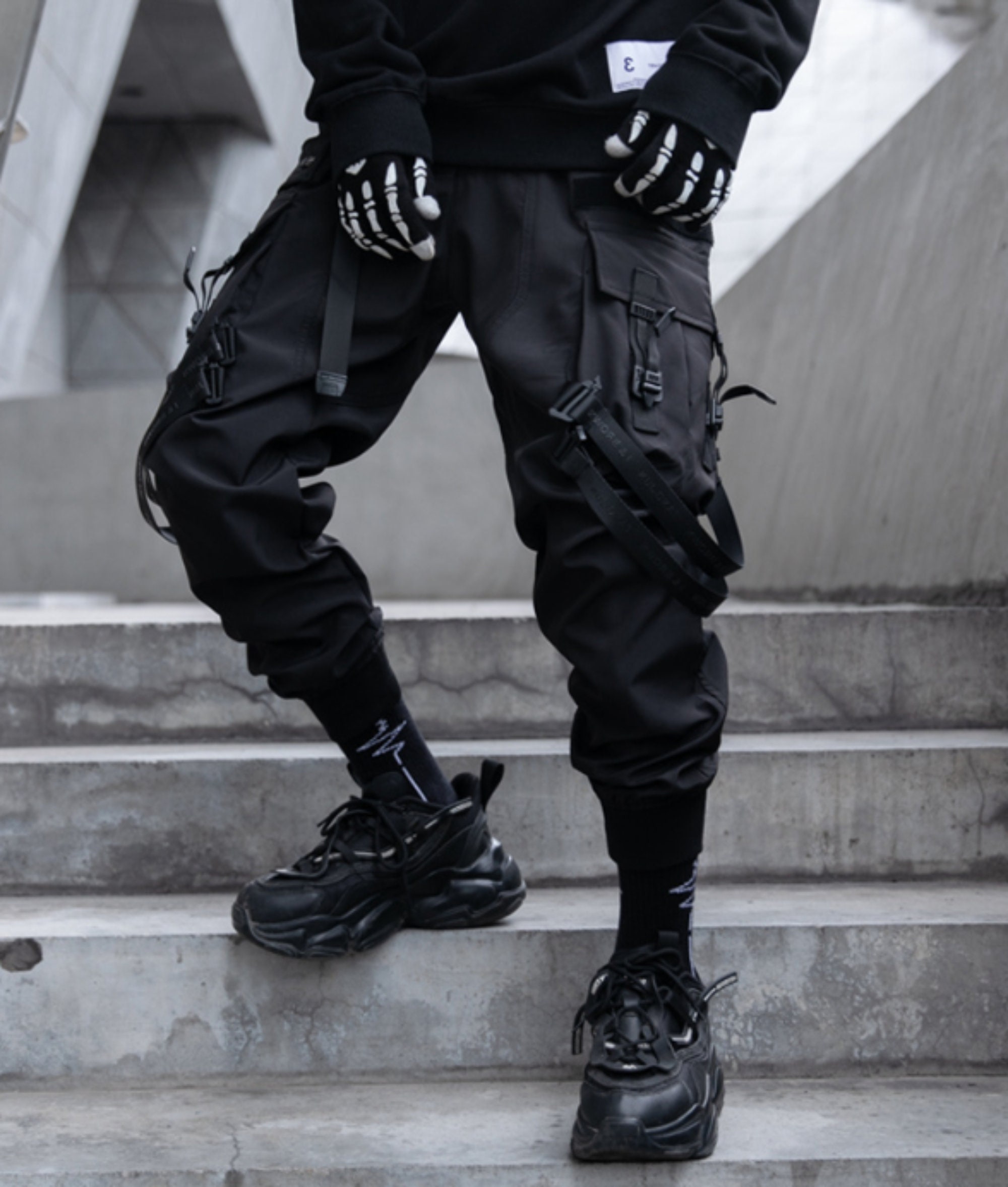 Herren Techwear Hose Cyberpunk Cargo Streetwear Hose Matte Etsy.de