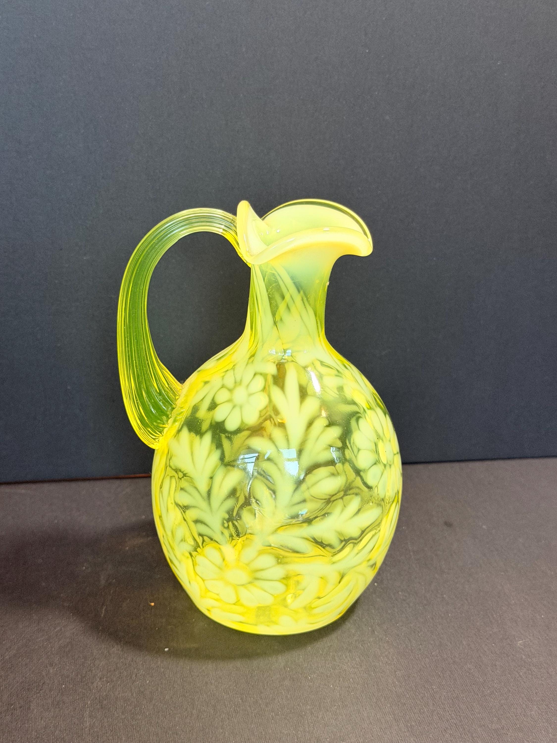 Fenton Glass Fern and Daisy - Etsy