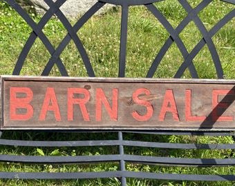 Hand Carved Barn Sign | Rustic Farmhouse Wood Decor 42.5” wide
