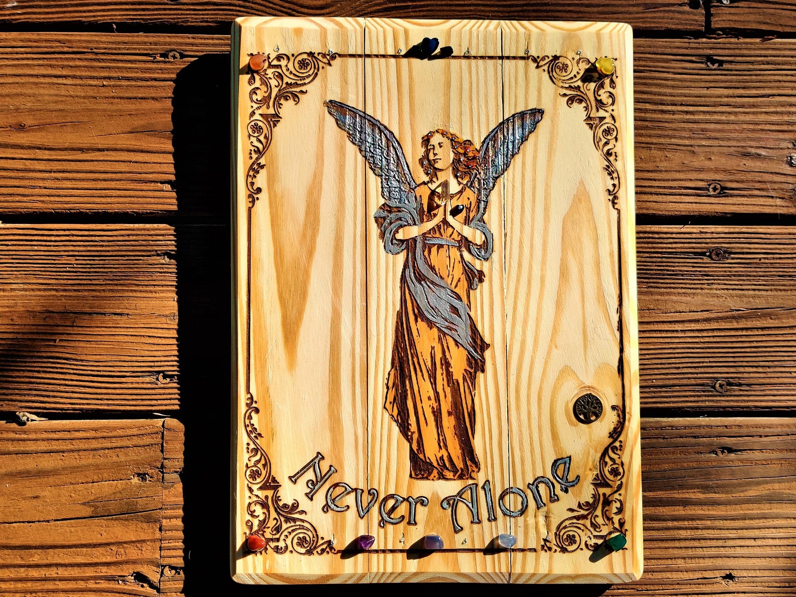Angel Art on Reclaimed Wood Angel Wood Burning Handpainted Etsy