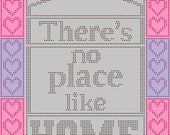 There's No Place Like Home, bobble stitch, graph and written instructions