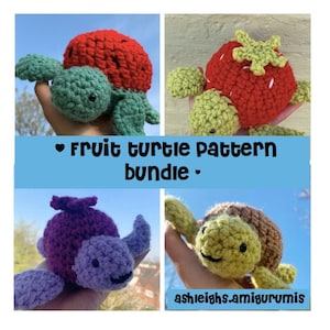 Fruit turtle pattern bundle - amigurumi crochet