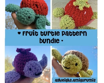 Fruit turtle pattern bundle - amigurumi crochet