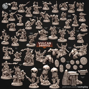Cast n Play - Vulcan Dwarves - Resin Figures