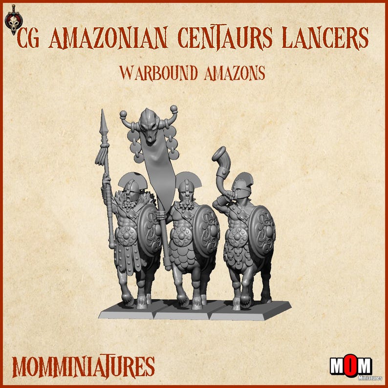 MOM Miniatures - Amazons - Centaur Spearmen - Resin Figurines - Etsy