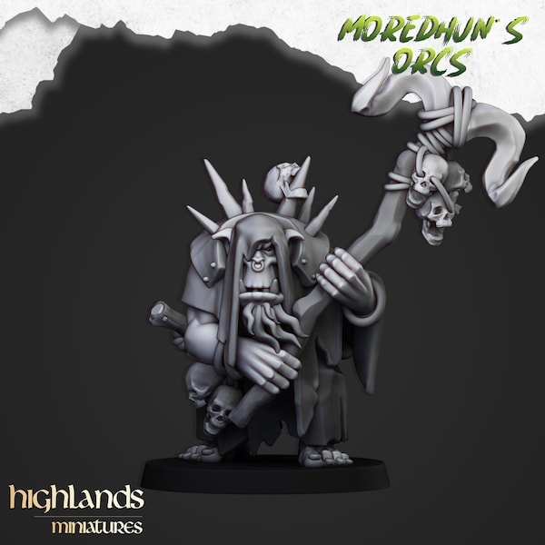 Highlands Miniatures - Orcs - Chaman - Figurines résine