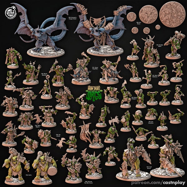 Cast n Play - Iron Skull Orcs - Figurines résine