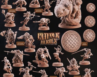 Cast n Play - Catfolks Heroes - Resin Figures