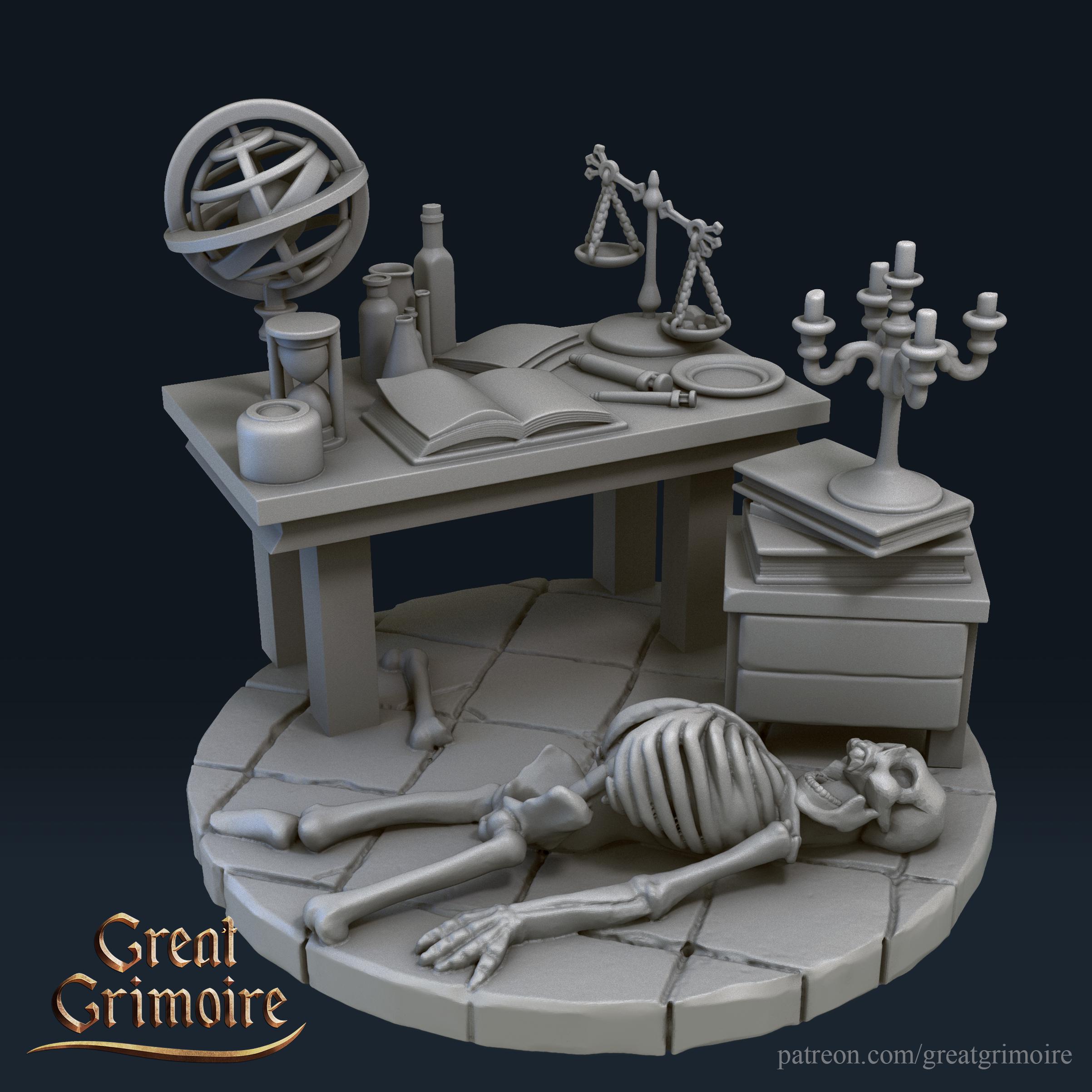 Great Grimoire - Mystic Lab - Resin Figurines - Etsy