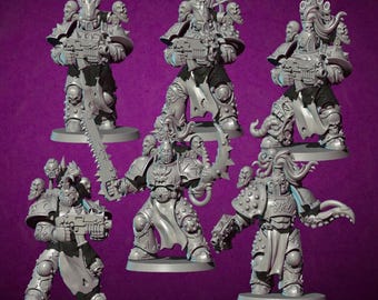 MOM Miniatures - Krakens - Soldados - Figuras de Resina