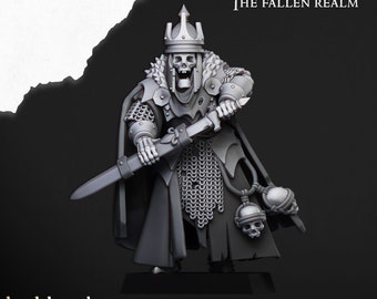 Highlands Miniatures - Undead - Skeleton Lord - Resin Figurines