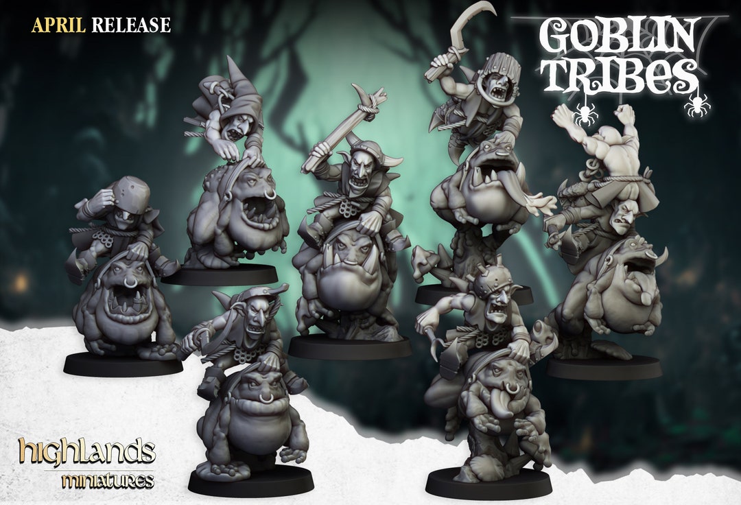 Highlands Miniatures - Goblins - Toad Riders - Resin Figurines - Etsy