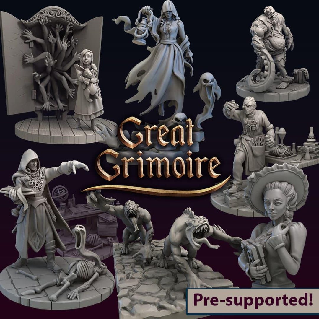 Great Grimoire - Mystic Lab - Resin Figurines - Etsy