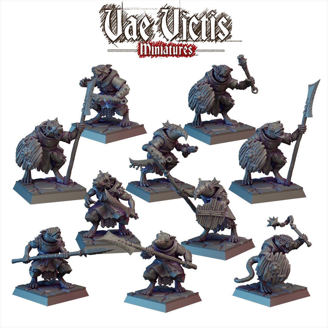 Vats And Rats Vae Victis - Rats - Gang of Rats - Resin Figurines - Etsy