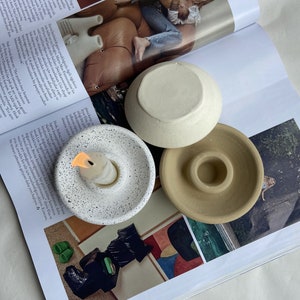 Nordic Style Ceramic Candle Holder Stick, Small Candlestick, Minimal Candle Holder, Candle Holder Set of 3, Pottery Candlestick, Gift for