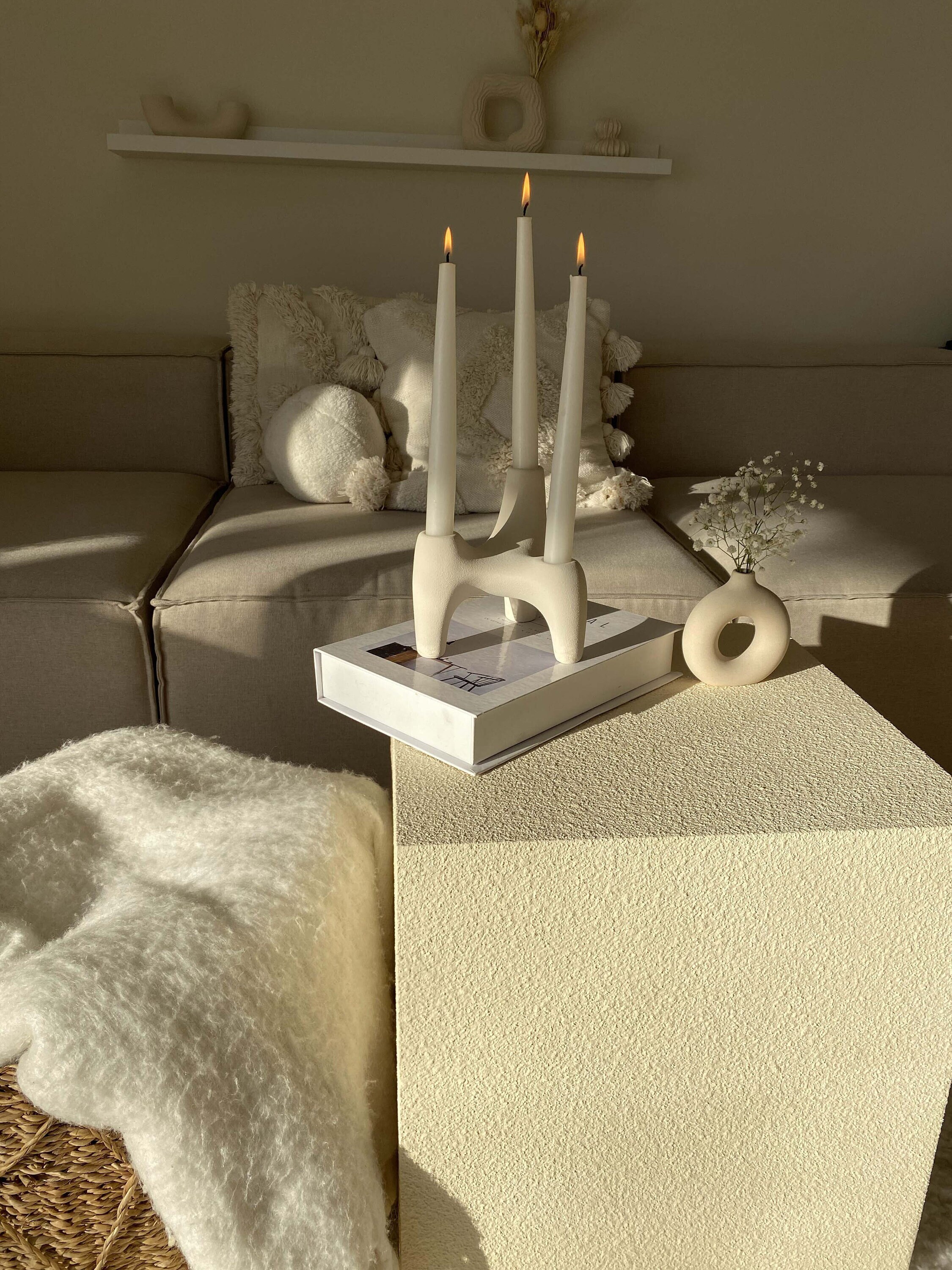 ZUNOXAZ Wandkerzenhalter Modern - Schwarz Mit Glas | Europäisches Design Deko