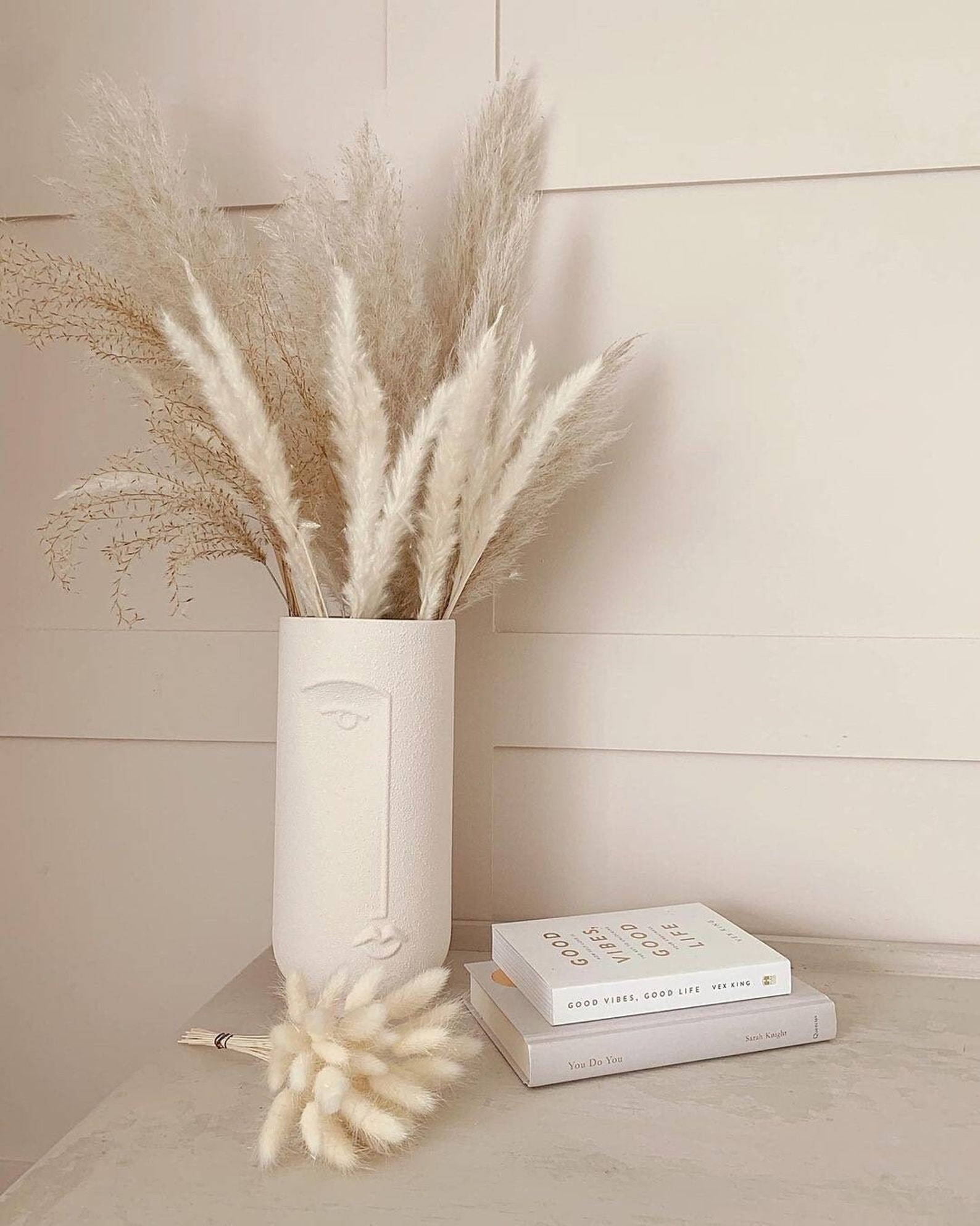 Ceramic Face Vase For Pampas Grass or dried flowers Ceramic Etsy