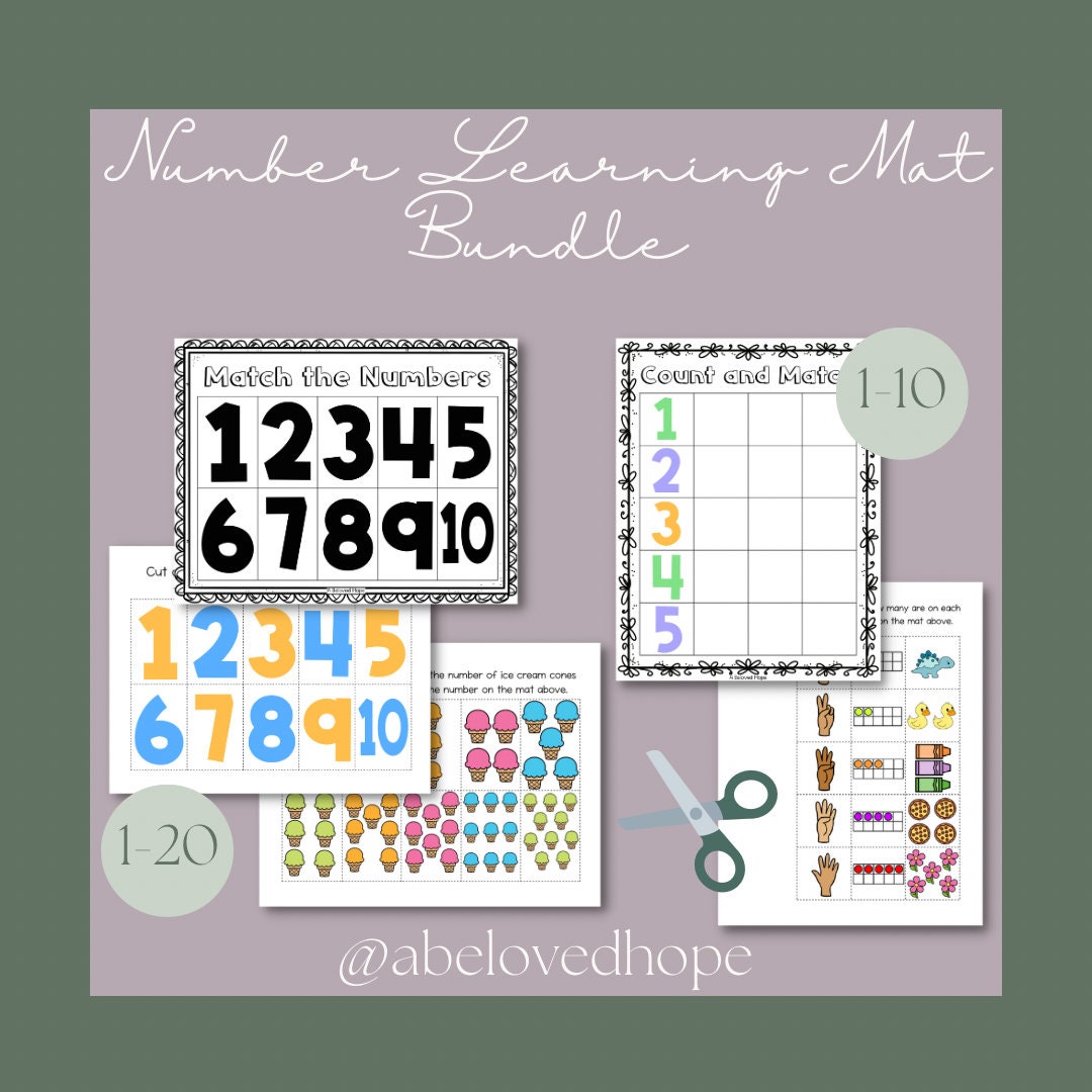 Number Learning Math Bundle / Counting Activities / Number Recognition