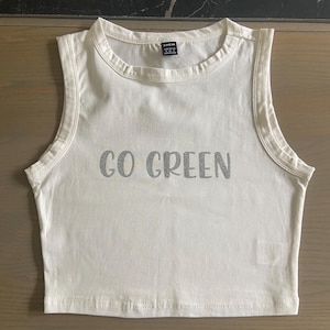 Custom White Halter Tank Top Back to School Sorority College Tank